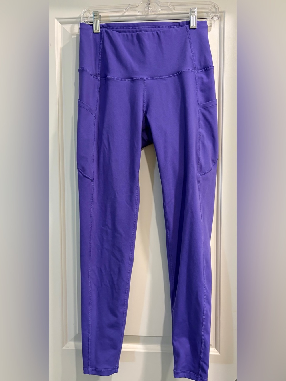 Purple High-Waist Pocket Leggings